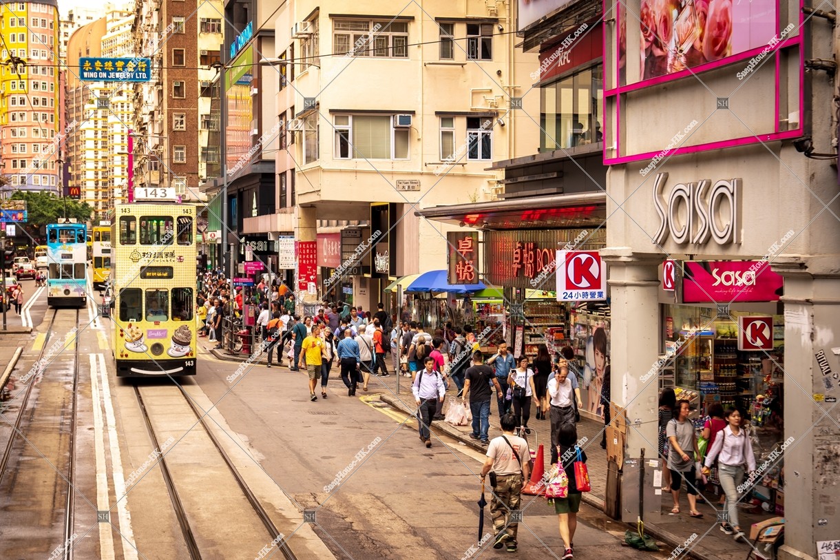 湾仔(灣仔)の街並みと香港トラム その③