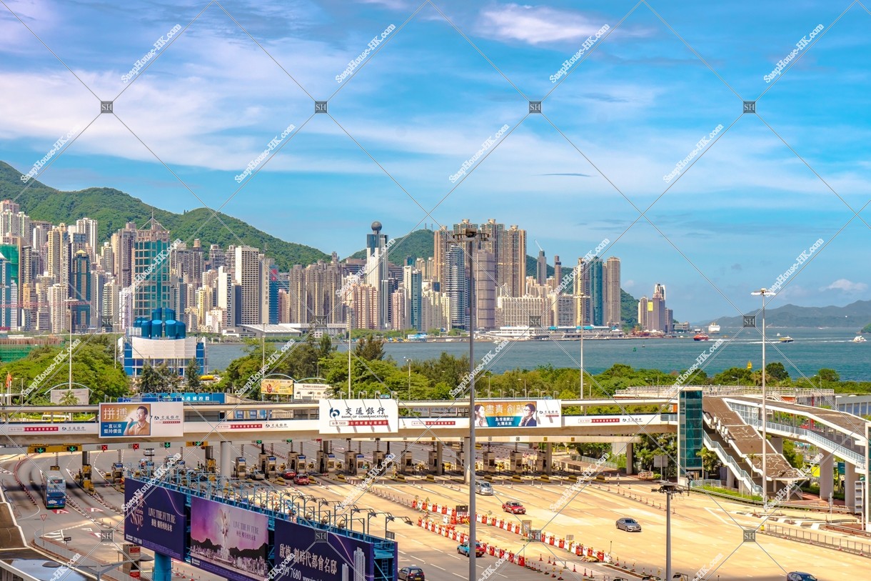 西九龍と香港島の風景 