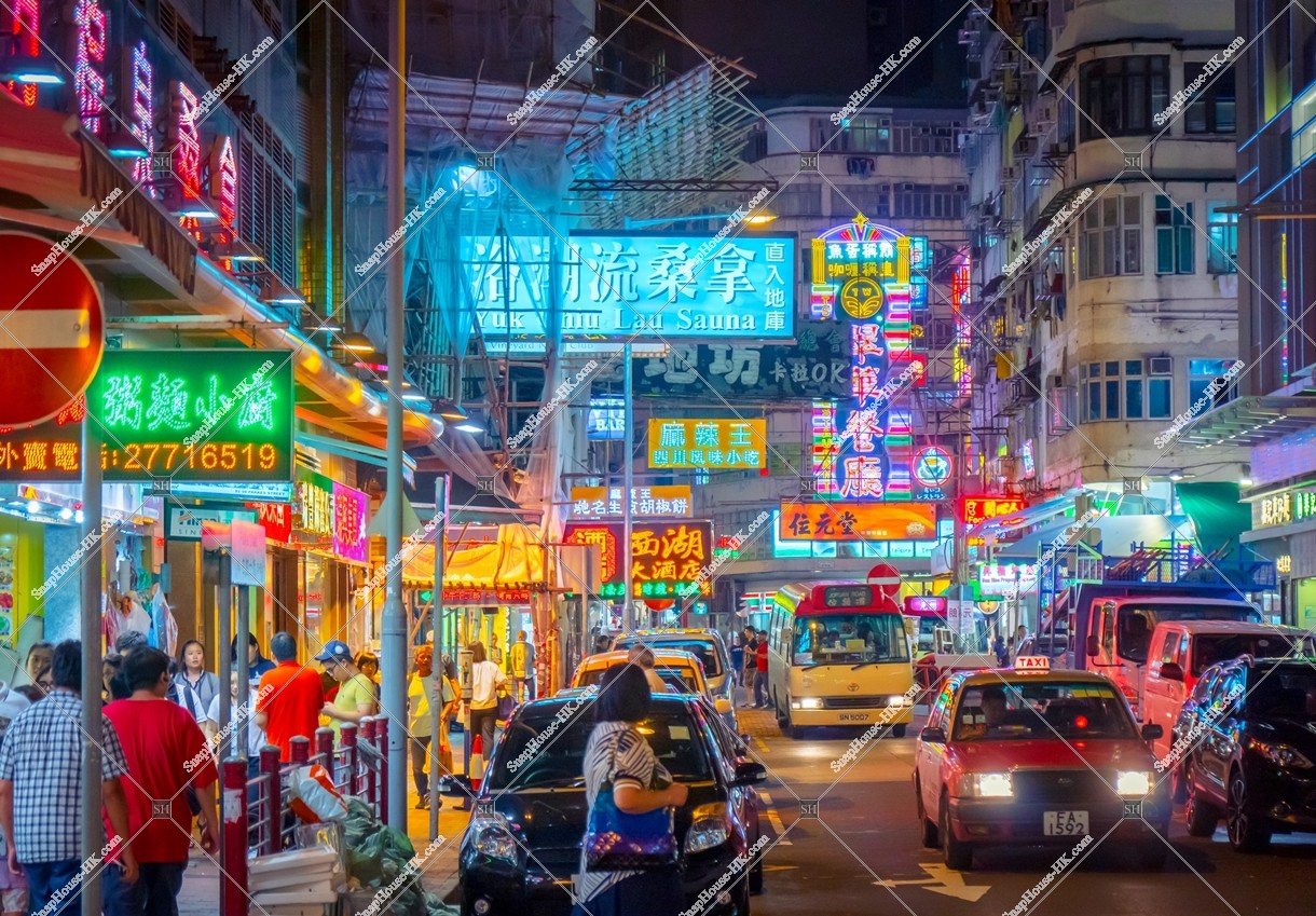 佐敦 夜の白加士街の風景 その②