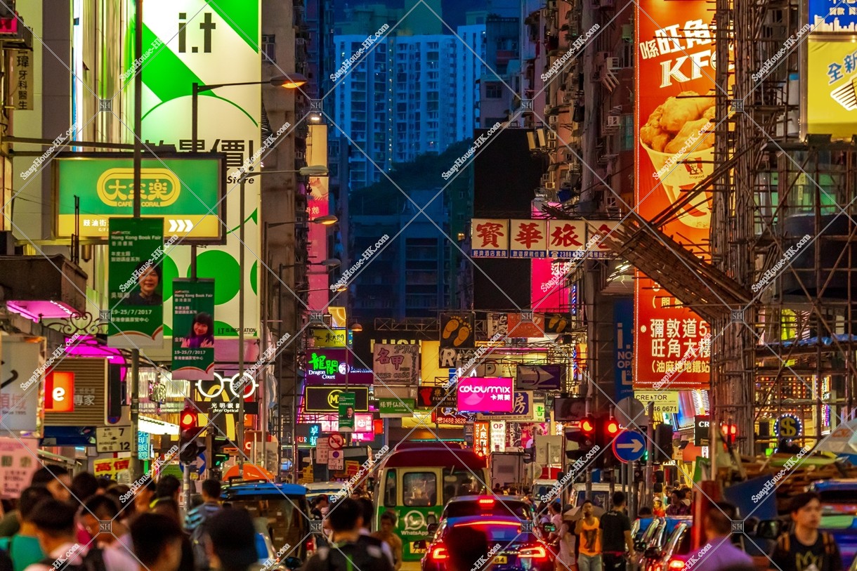 旺角 西洋菜街 夜の街並みと人々 その㉖