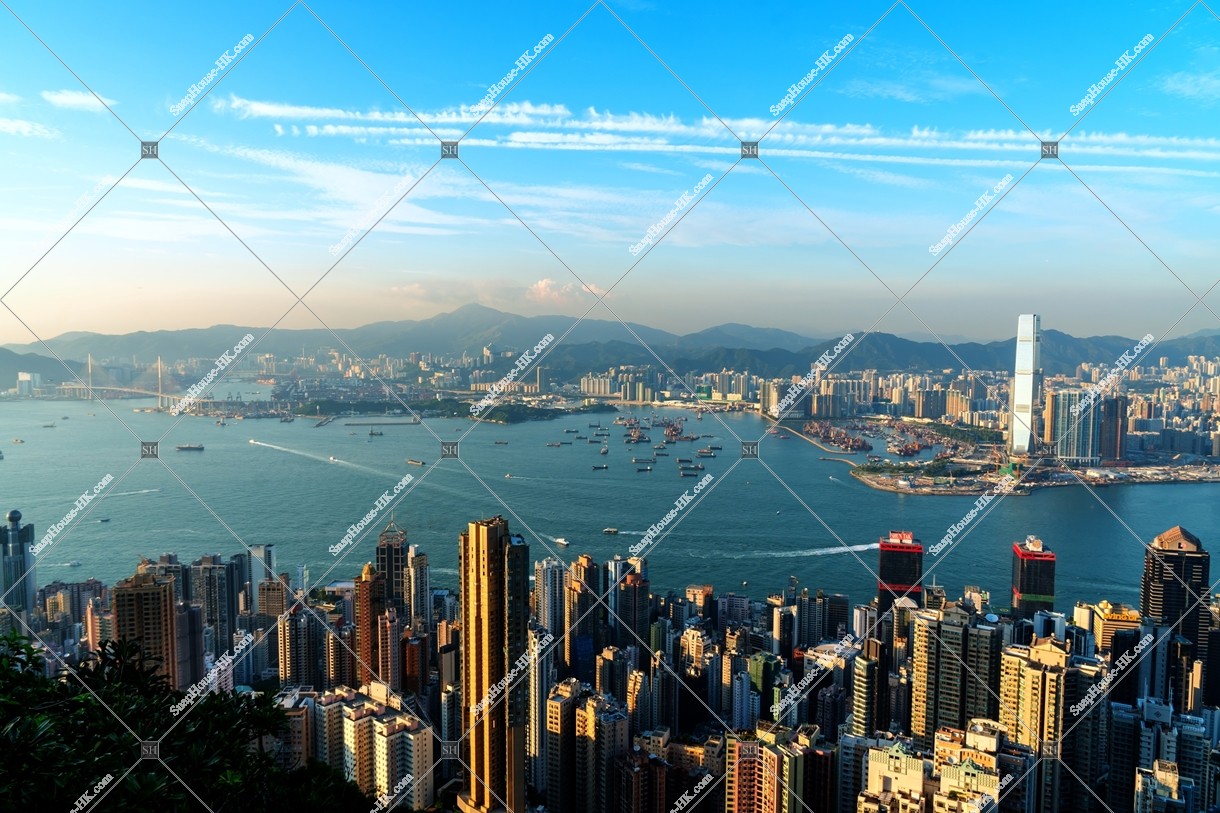 ヴィクトリア・ピークから見る香港の都市の風景 その⑫