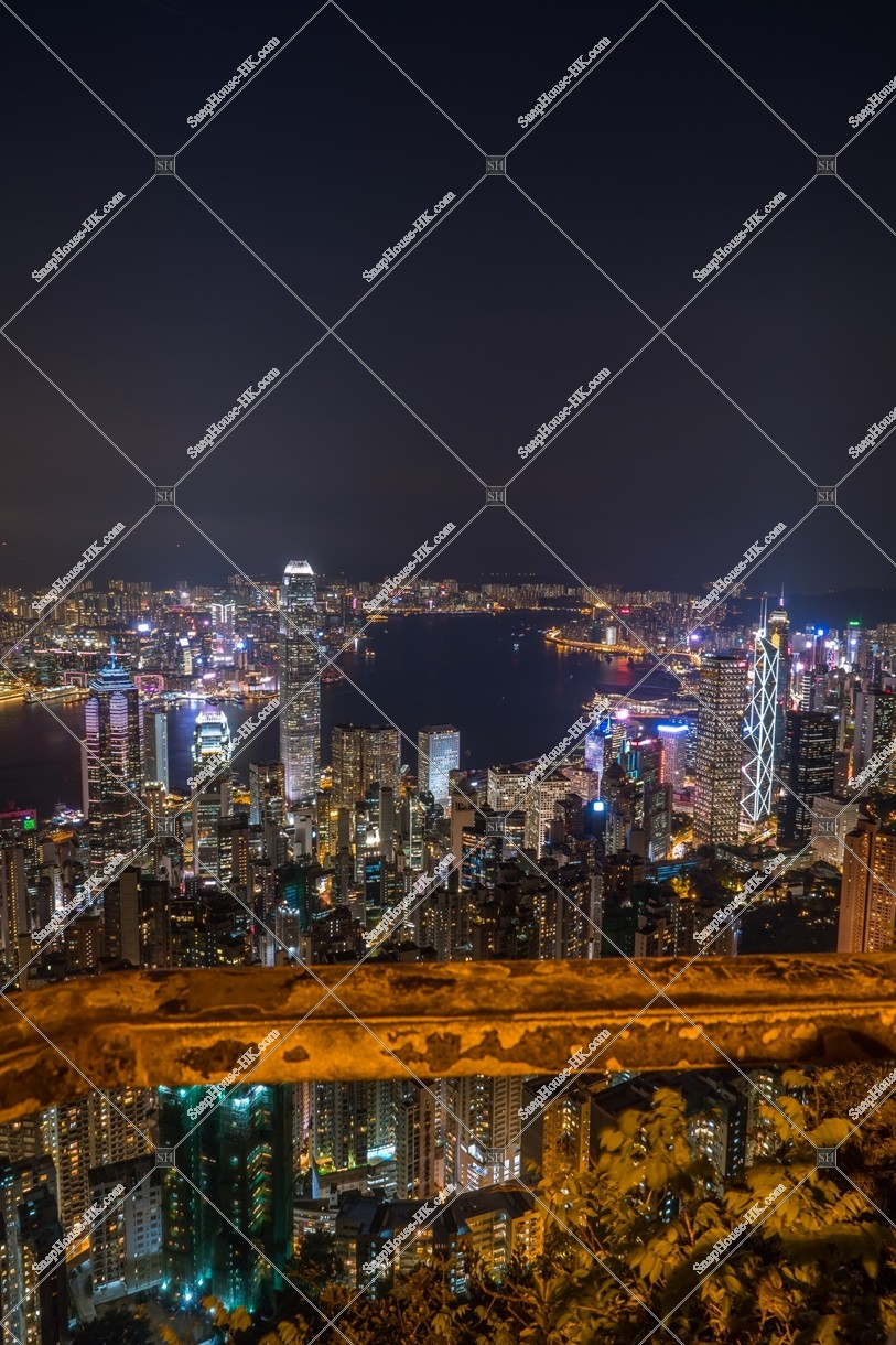 ヴィクトリア・ピークから見る香港の都市の夜景 その⑥