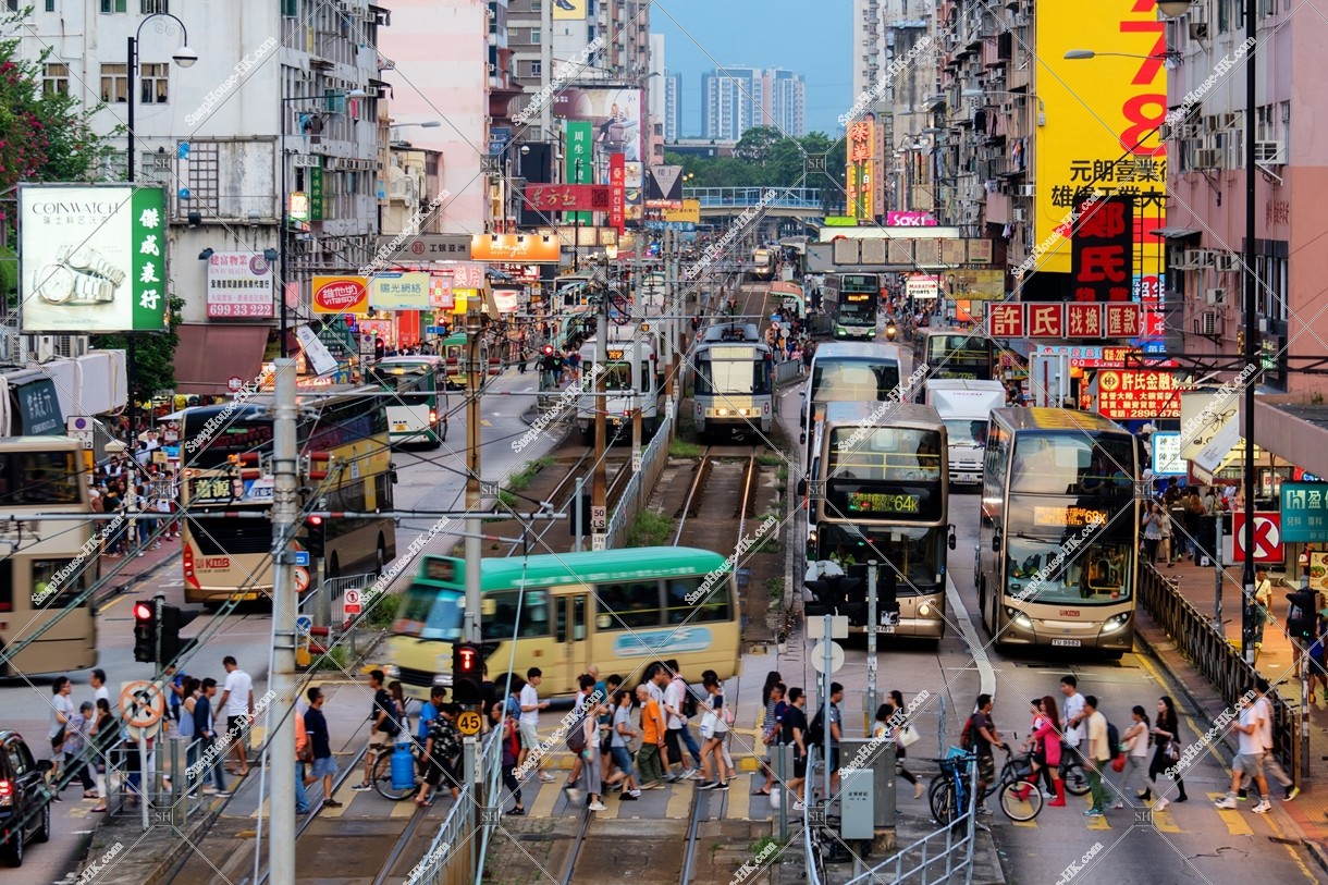 元朗の街並みとライトレール その⑫
