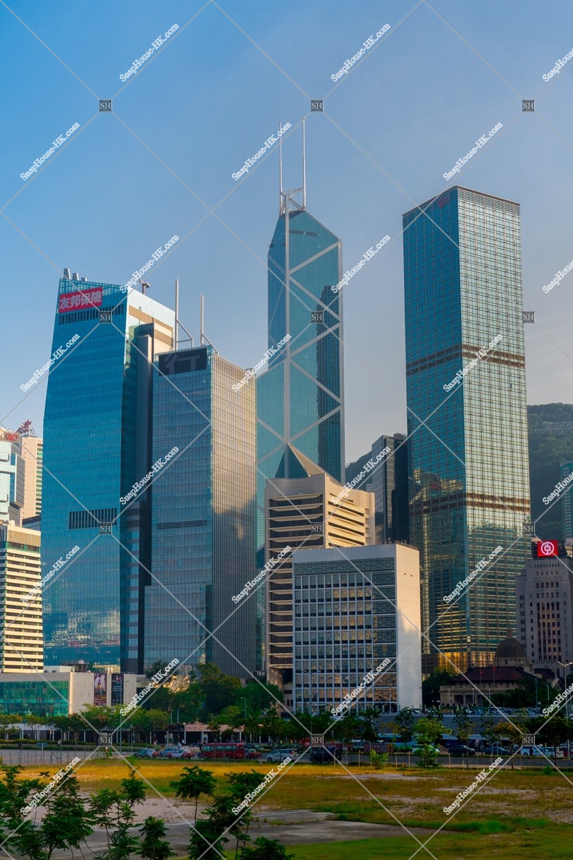 セントラル（中環）の中国銀行タワーと長江集団中心