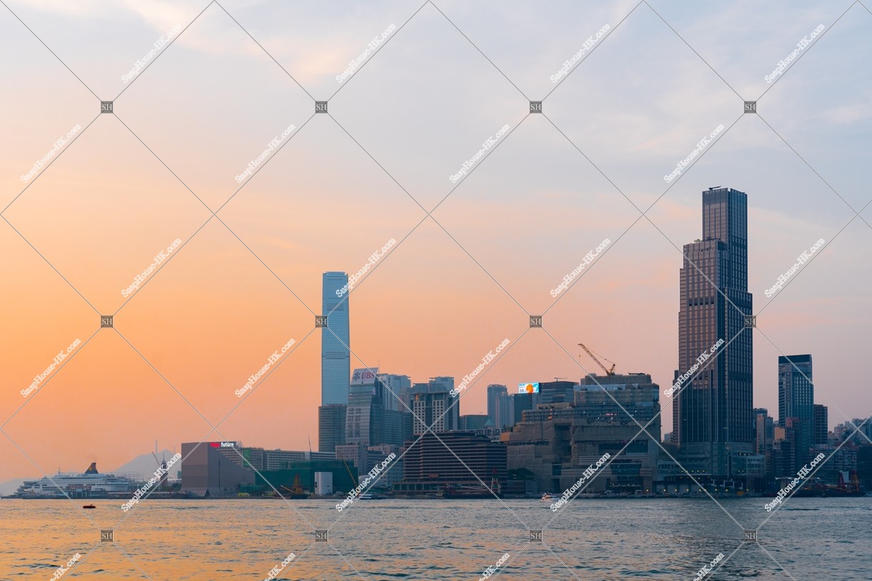 尖沙咀の夕方の景色