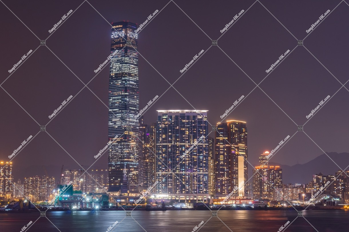 香港島から見る西九龍 [夜景]