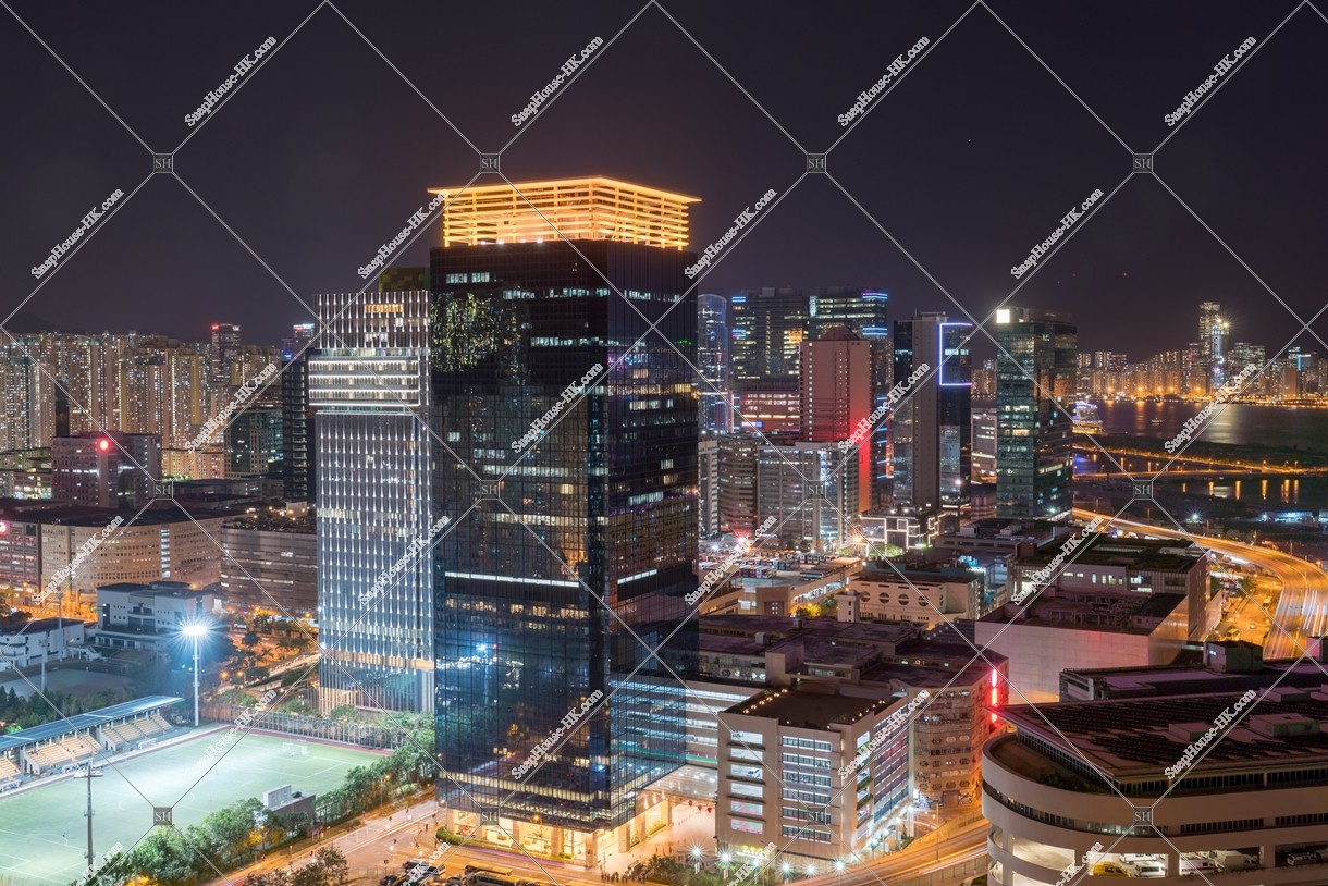 九龍湾の商業ビル群の夜景 その③