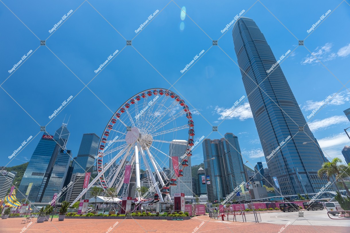 香港観覧車とセントラル 中環 のビル群 その 香港の写真素材なら Snaphouse Hk 香港写真素材屋