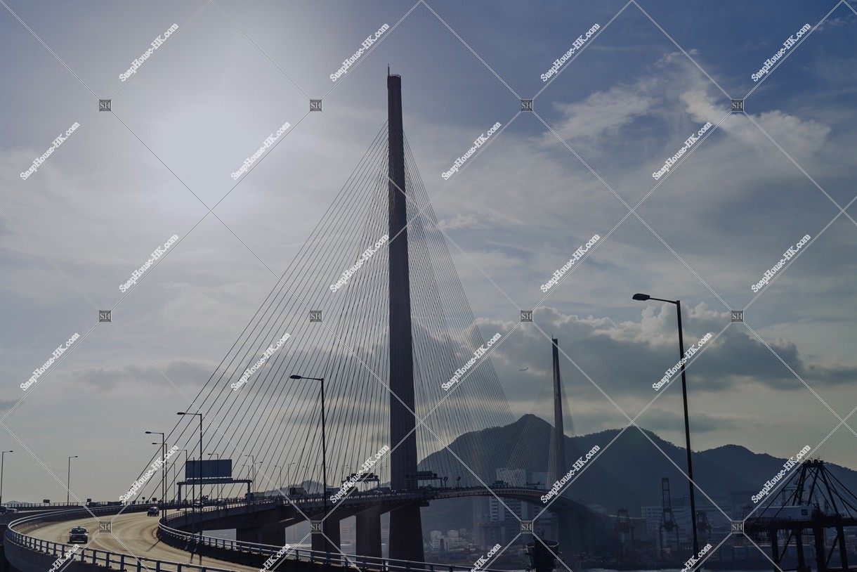 昂船洲大橋（ストーンカッターズ橋）の風景 その①