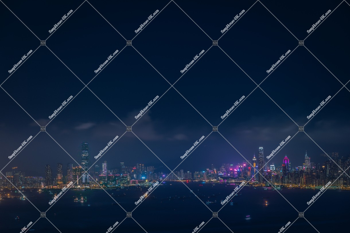 九龍半島と香港島の夜景 その②