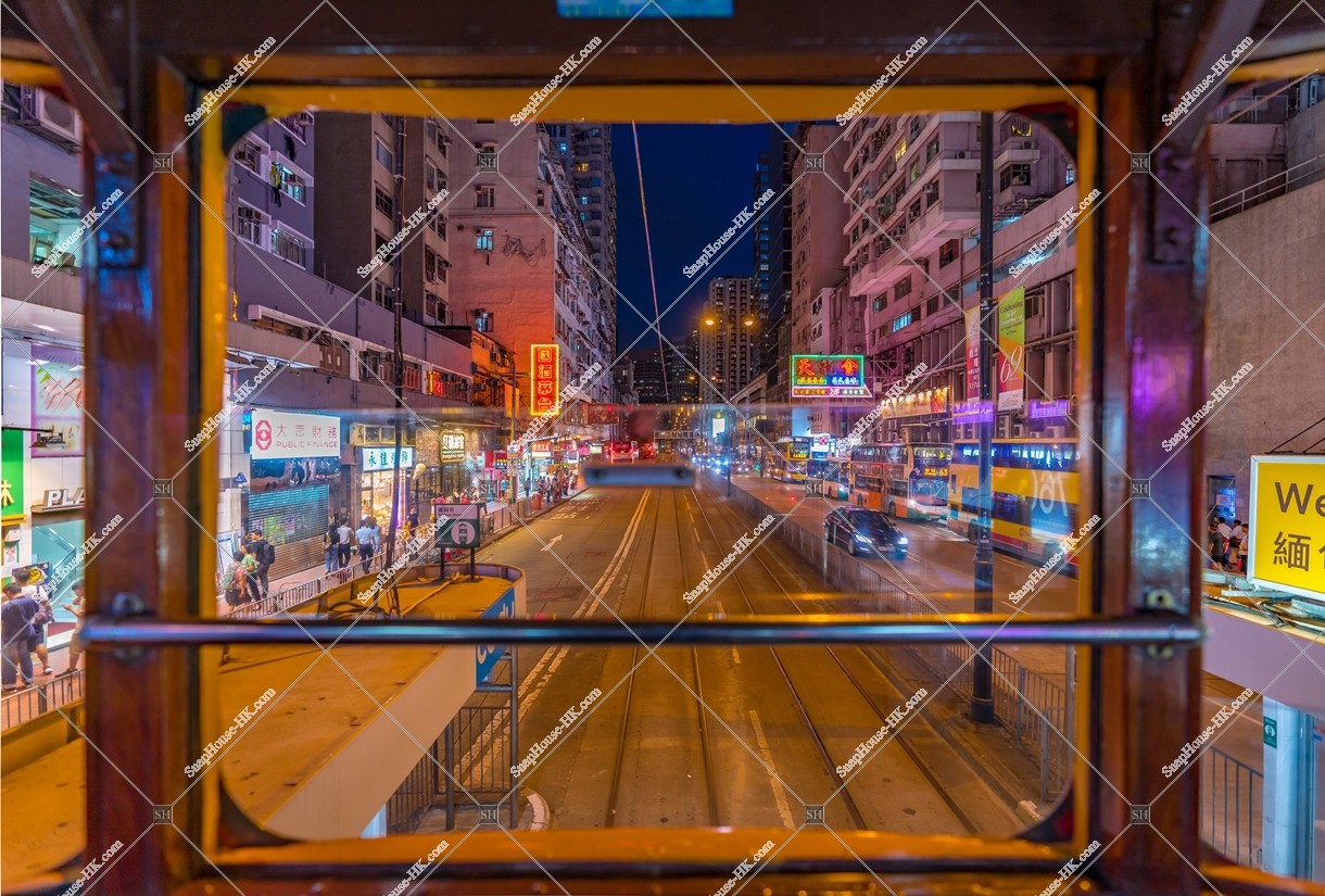 夜の香港トラムから見る夜景 その③