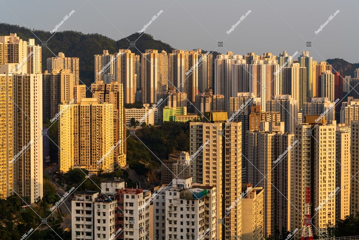 九龍東の夕方の街並みの風景 その①