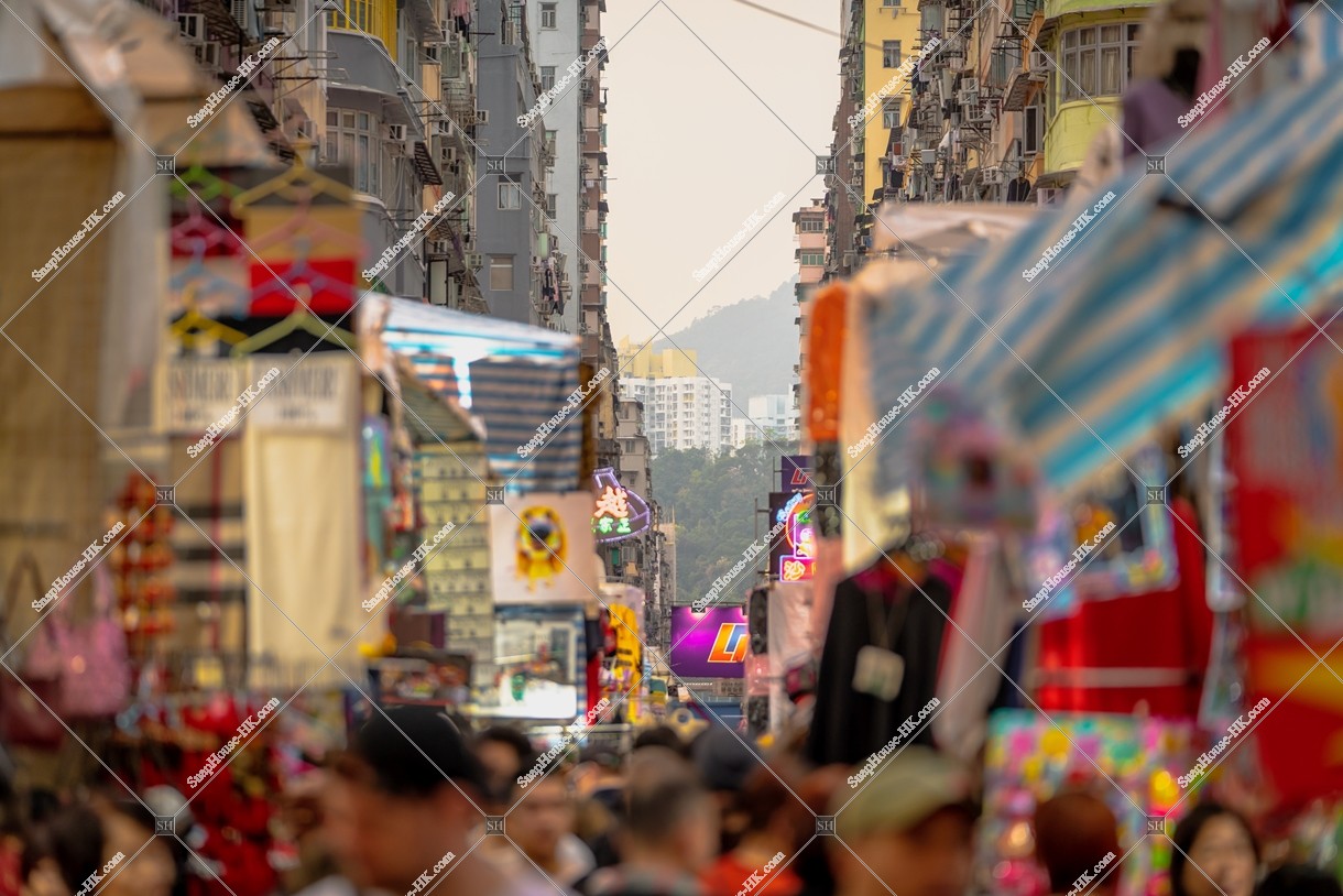 旺角 夕方の女人街（通菜街） その①