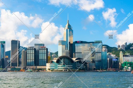 湾仔(灣仔)高層ビル群の風景