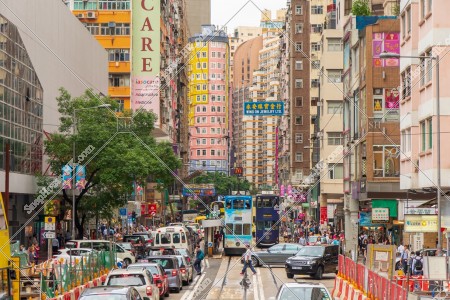 湾仔(灣仔)の街並みと香港トラム その②