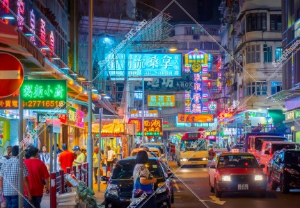 佐敦 夜の白加士街の風景 その②