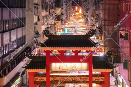 佐敦 廟街のナイトマーケットの風景 その⑩