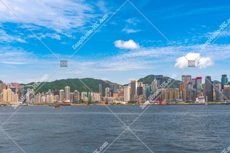 銅鑼灣から砲台山の風景