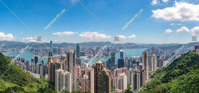 ヴィクトリア・ピークから見る香港のパノラマ風景 その⑤