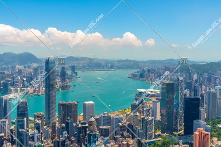 ヴィクトリア・ピークから見る香港の風景 その⑱