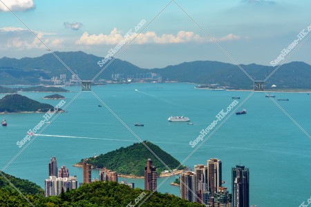 香港島から見る西博寮海峽の風景 その④