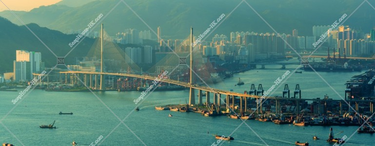 夕方の昂船洲大橋(ストーンカッターズ橋) その②