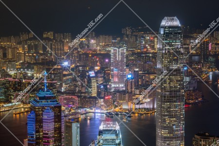 ヴィクトリア・ピークから見る香港の都市の夜景 その⑧