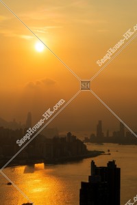 香港島と九龍半島の夕景 その④