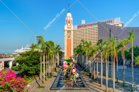 朝の尖沙咀の時計台(尖沙咀鐘樓) その②