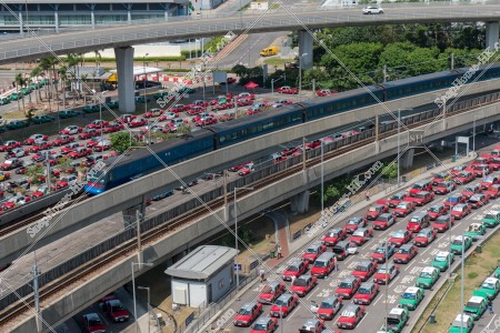 香港国際空港 赤タクシー(市区タクシー)と緑タクシー(新界タクシー) その③