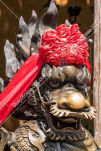 黃大仙祠 第一洞天牌坊の麒麟の像