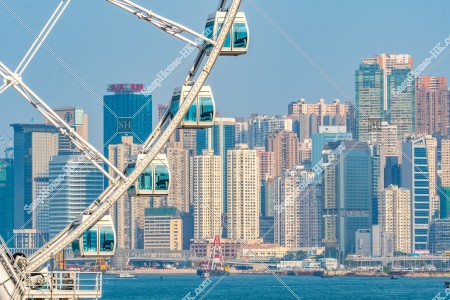 香港観覧車と北角のビル・マンション群 ［アップ撮影］ その④