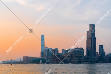 尖沙咀の夕方の景色