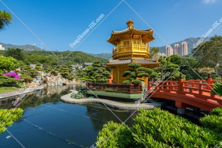 南蓮園池 円満閣(圓滿閣)と池 その⑥