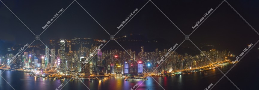 香港島 セントラル(中環)~上環~西環の夜景