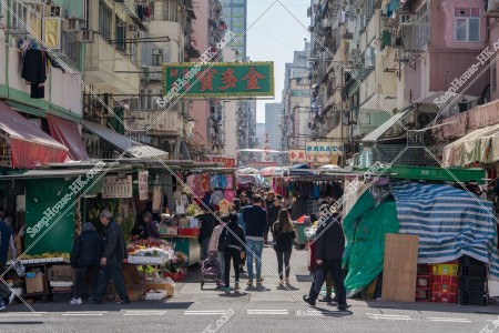 旺角 廣東道 市場の様子