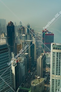 上環 スモッグ時の高層ビルの風景 その②