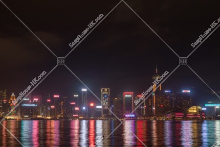 湾仔(灣仔)エリアの高層ビルの夜景 その⑧
