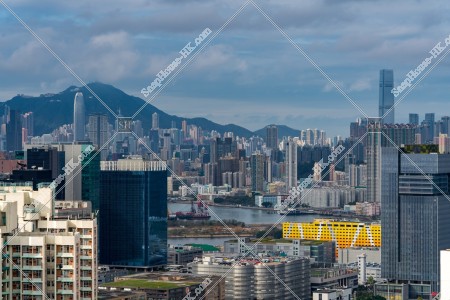 九龍湾と九龍半島のビル群の風景 その②
