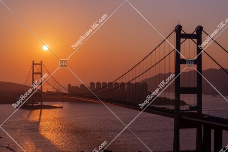 青馬大橋の夕方の景色 その④