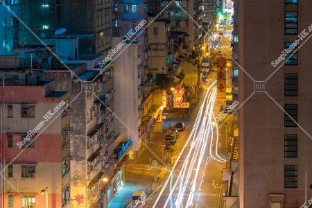 油麻地 上海街の夜景