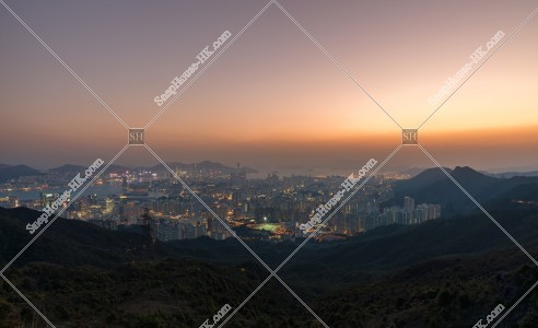 飛鵝山から見る香港の夕景 その①