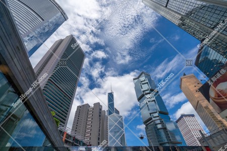 金鐘の高層ビル群の風景