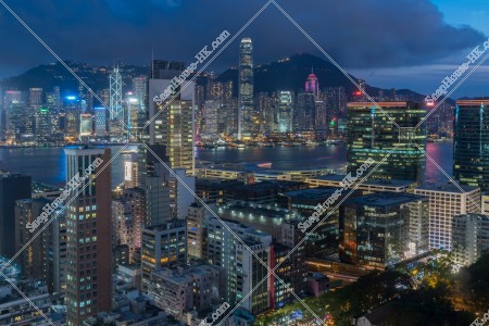 尖沙咀と香港島の夜景 その①
