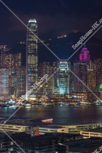 尖沙咀から見るセントラル（中環）の夜景 その③