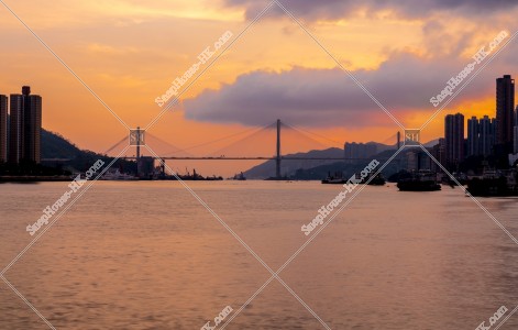 汀九橋の夕景 その②