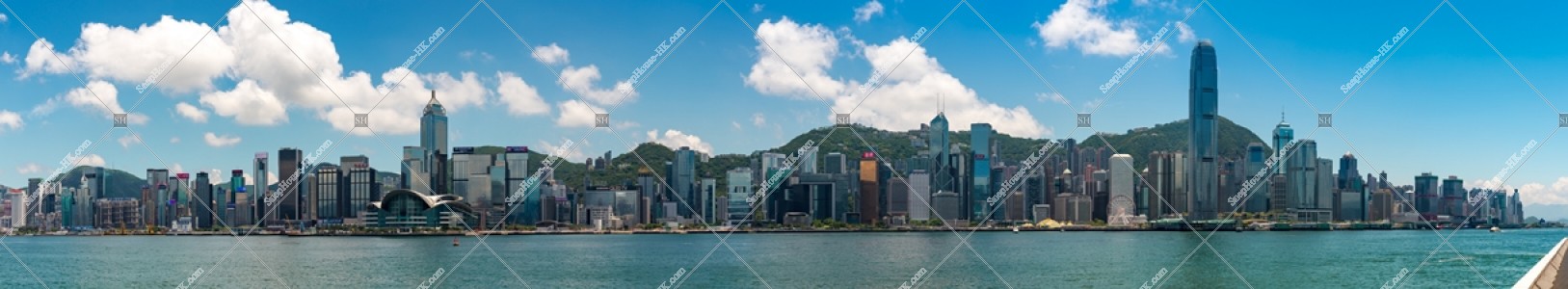 尖沙咀から見る香港島のスカイライン その①