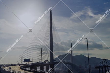 昂船洲大橋（ストーンカッターズ橋）の風景 その①