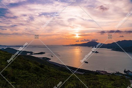 大嶼山(ランタオ島)から見る夕日 その②
