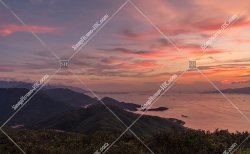 大嶼山(ランタオ島)から見る夕日 その⑥
